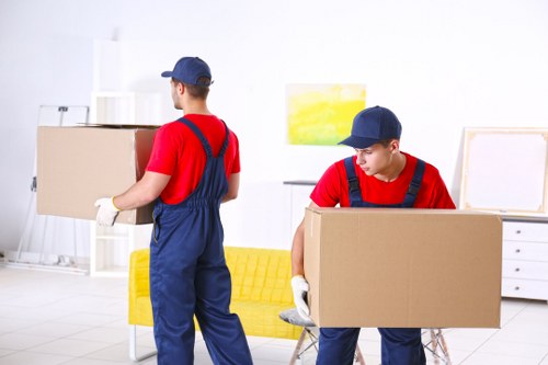 Customer placing items into a storage unit under service terms