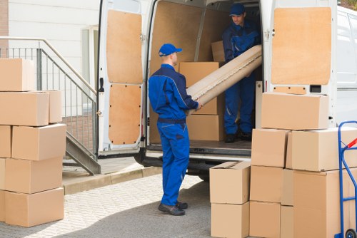 Man and van vehicle ready for a move in Hampstead