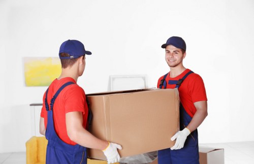Staff member checking safety procedures in a storage facility