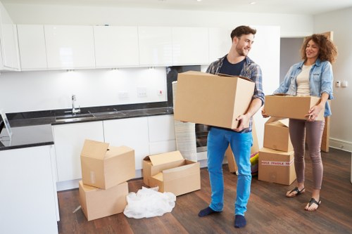 Household items packed safely for storage in Hampstead